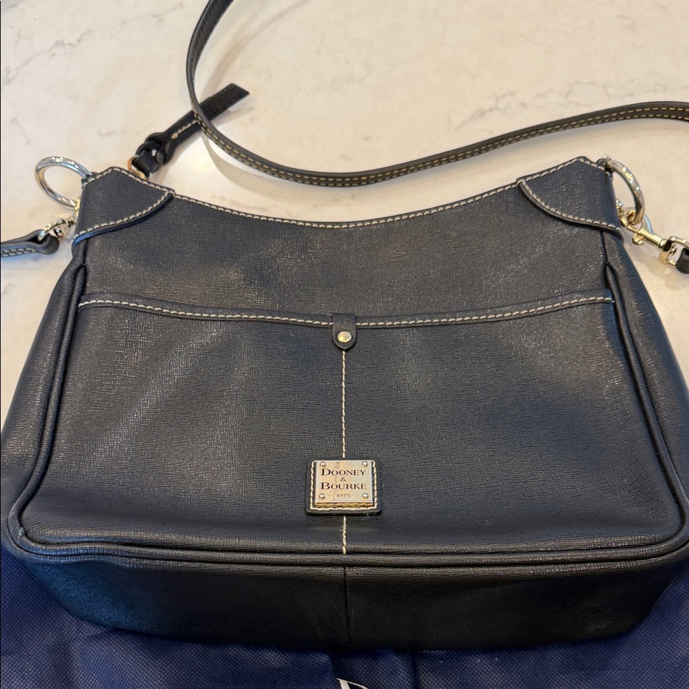 Dooney & Bourke Black Crossbody Bag with Gold Accents - Picture 4 of 16